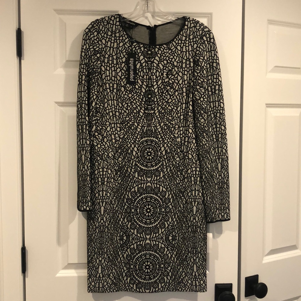 NWT Paperwhite Black and White Knit Dress